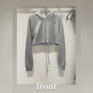 gray cropped sweater from forever 21